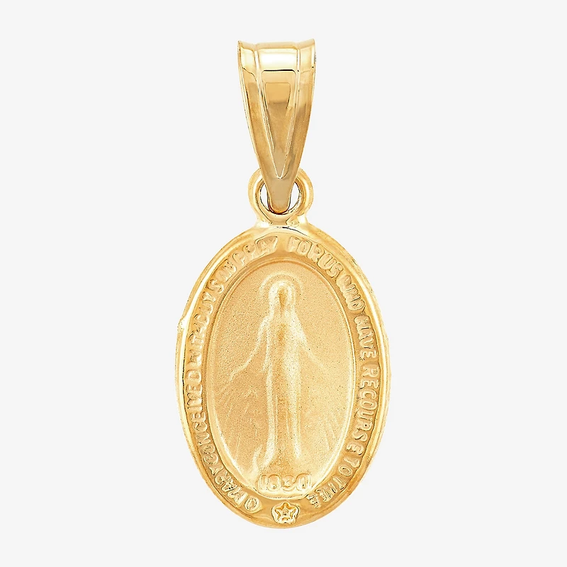 Unisex Adult 14K Gold Oval Pendant