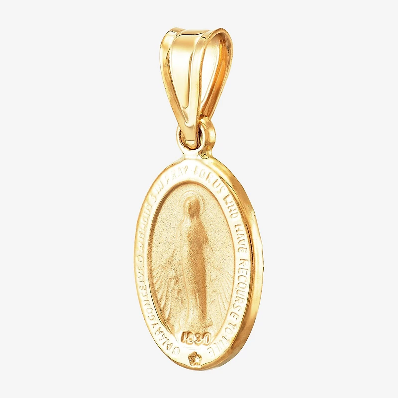 Unisex Adult 14K Gold Oval Pendant