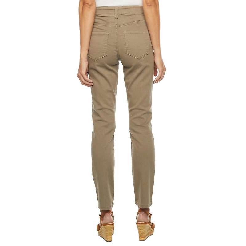 Liz Claiborne Sara Womens Petites Short Mid Rise Skinny Fit Slim Jean
