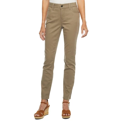 Liz Claiborne Sara Womens Petites Short Mid Rise Skinny Fit Slim Jean