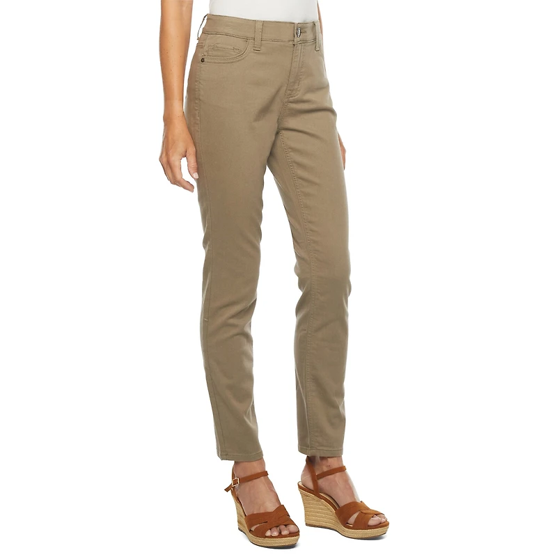 Liz Claiborne Sara Womens Petites Short Mid Rise Skinny Fit Slim Jean