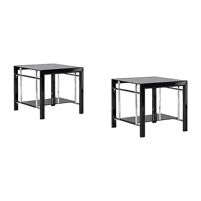 Linon Lambert Living Room Collection 2-pc. Glass End Table