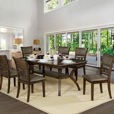 Furniture of America™ Burr Dining And Kitchen Collection Rectangular Wood-Top Dining Table