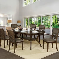 Furniture of America™ Burr Dining And Kitchen Collection Rectangular Wood-Top Dining Table