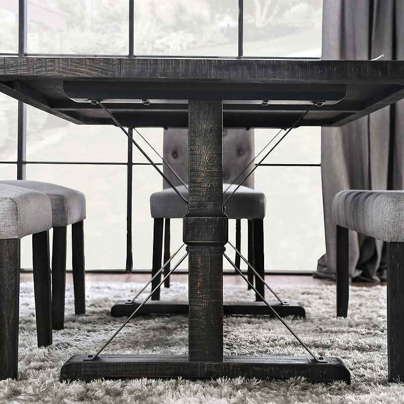 Nimitz Rectangular Wood-Top Dining Table