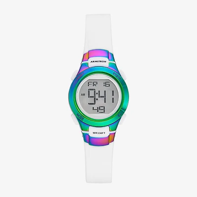 Armitron Womens Multi-Function White Strap Watch 45/7012rbw
