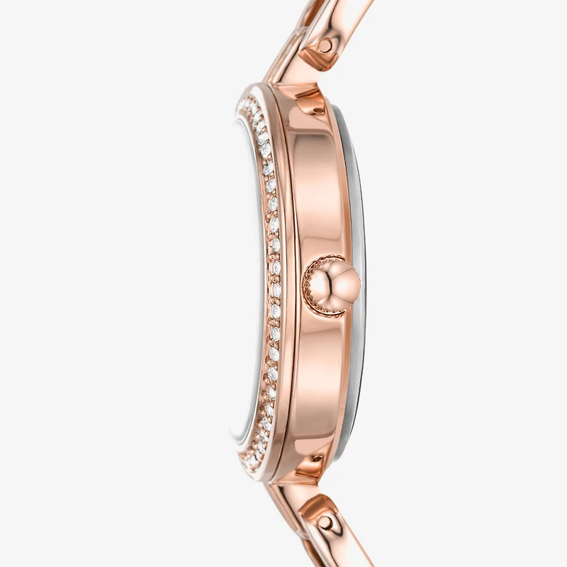 Relic By Fossil Womens Rose Goldtone Bracelet Watch Zr34650
