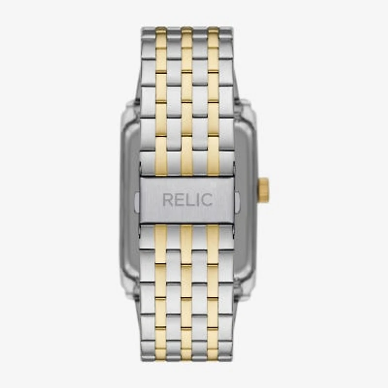 Relic By Fossil Unisex Adult Two Tone Stainless Steel Bracelet Watch Zr77334