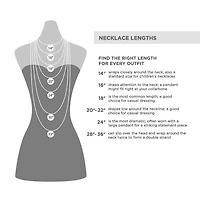 Sparkle Allure Womens Cubic Zirconia Pure Silver Over Brass 16 Inch Strand Necklace