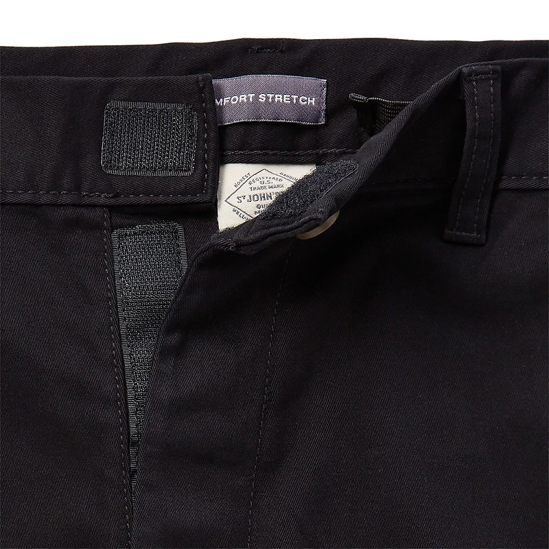 St. John's Bay Dexterity Mens 10" Adaptive Stretch Fabric Adjustable Features Easy-on + Easy-off Chino Short