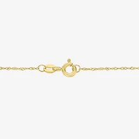 (G-H / I1-I2) Womens Diamond Accent Lab Grown White Diamond 10K Gold Heart 18 Inch Pendant Necklace
