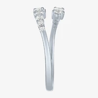 Diamond Addiction (G-H, I1-I2) Womens 1/3 CT. T.W. Lab Grown White 10K Gold Bypass  Cocktail Ring