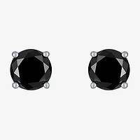 4 CT. T.W. Natural Black Diamond 14K Gold 8mm Round Stud Earrings