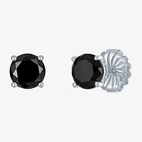 4 CT. T.W. Natural Black Diamond 14K Gold 8mm Round Stud Earrings