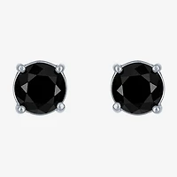 5 CT. T.W. Natural Black Diamond 14K Gold 9mm Round Stud Earrings