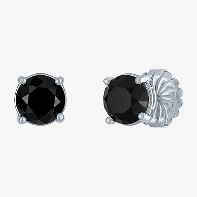 5 CT. T.W. Natural Black Diamond 14K Gold 9mm Round Stud Earrings
