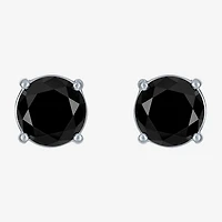 10 Ct.T.W. Natural Black Diamond 14K Gold 11mm Round Stud Earrings