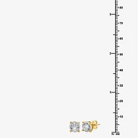 (G-H / Si1-Si2) 1 CT. T.W. Lab Grown White Diamond Sterling Silver or 14K Gold Over 8.7mm Round Stud Earrings