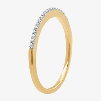I Said Yes (G / Si1-Si2) Womens 1/10 CT. T.W. Lab Grown White Diamond Sterling Silver Wedding Band