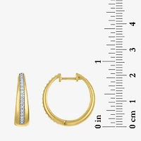 Diamond Addiction (G-H / I1-I2) Womens 1/4 CT. T.W. Lab Grown White Diamond 14K Gold Over Silver Sterling Silver 20mm Hoop Earrings