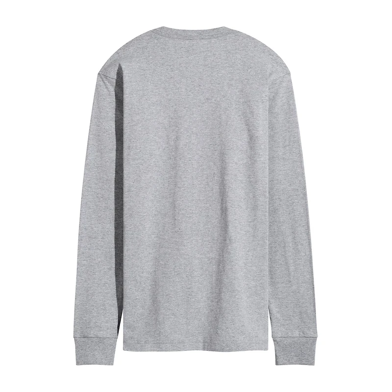 Mens Crew Neck Long Sleeve Mickey and Friends Valentine's Day T-Shirt
