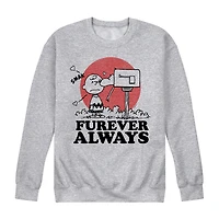 Mens Crew Neck Long Sleeve Peanuts Valentine's Day Sweatshirt