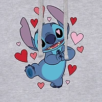 Mens Long Sleeve Lilo & Stitch Valentine's Day Hoodie