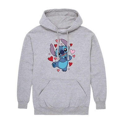 Mens Long Sleeve Lilo & Stitch Valentine's Day Hoodie