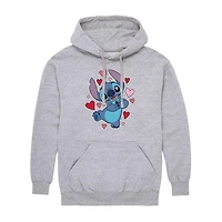 Mens Long Sleeve Lilo & Stitch Valentine's Day Hoodie