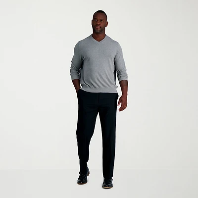 Haggar JMH Sharkskin Mens Classic Fit Big and Tall Dress Flat Front Pant