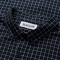 Haggar Linen Blend Mens Short Sleeve Regular Fit Big and Tall Button-Down Shirt