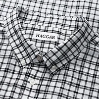 Haggar Linen Blend Mens Short Sleeve Regular Fit Big and Tall Button-Down Shirt
