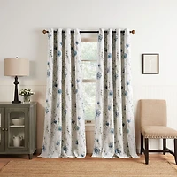 Martha Stewart Westchester Print Grommet Top Blackout Single Curtain Panel