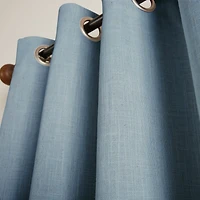 Martha Stewart Westchester Solid Grommet Top Blackout Single Curtain Panel