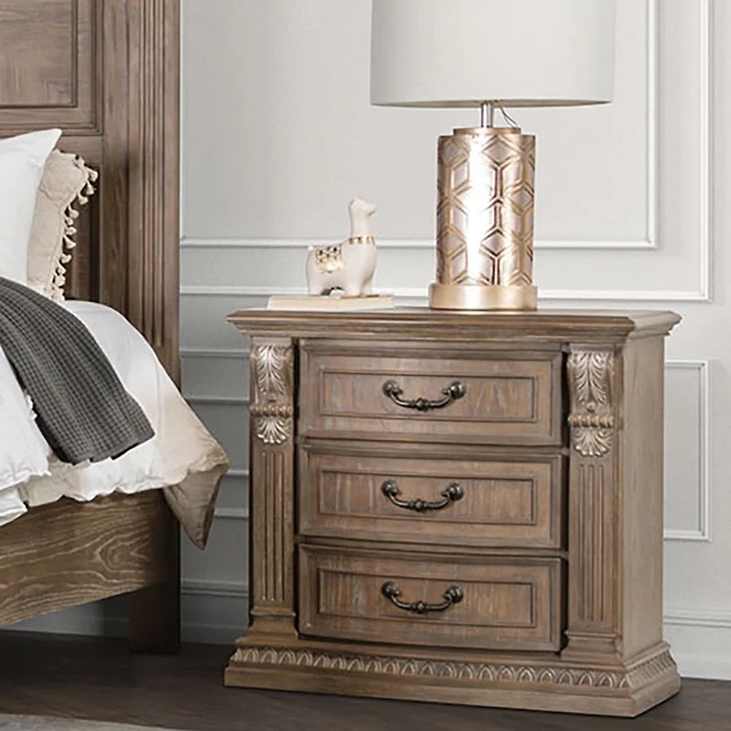 Furniture of America™ Seven Oaks 3-Drawer Nightstand