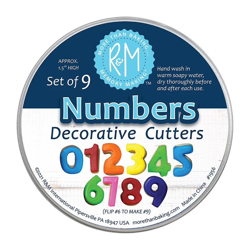 R&M International Llc Numbers 9-pc Cookie Cutters
