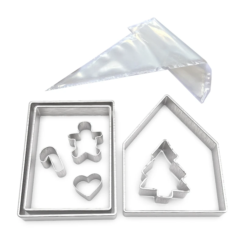 R&M International Llc Gingerbread House and Christmas Tree Cookie Bundle