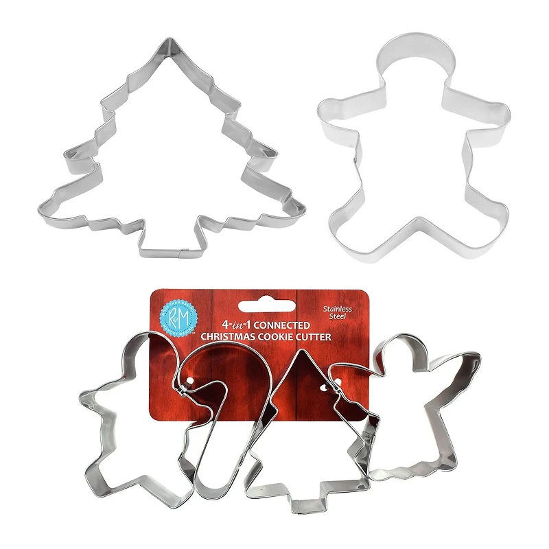 R&M International Llc Xmas Tree Gingerbread 4-pc. Cookie Cutter Bundle