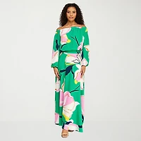 Premier Amour Womens Off The Shoulder Long Sleeve Blouse
