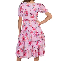 Rare Editions Big Kid Girls Short Sleeve A-Line Dress