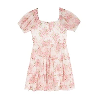 Rare Editions Big Kid Girls Short Sleeve Puffed A-Line Dress