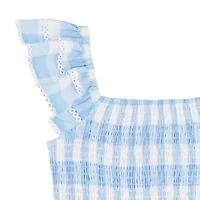 Rare Editions Big Kid Girls Sleeveless Gingham Maxi Dress