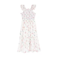 Rare Editions Big Kid Girls Sleeveless Ruffled Floral Maxi Dress