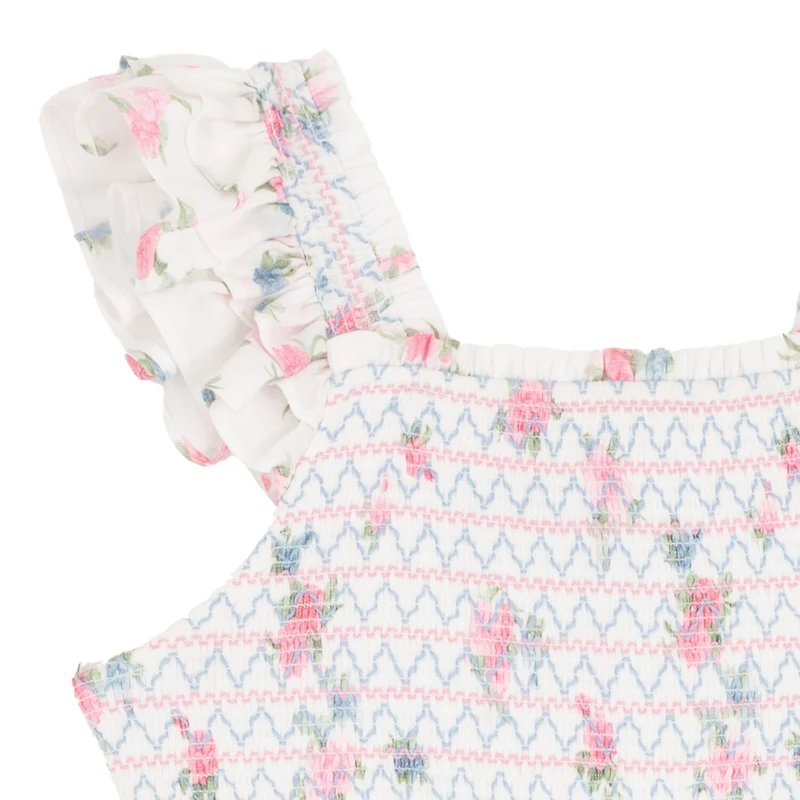 Rare Editions Big Kid Girls Sleeveless Ruffled Floral Maxi Dress