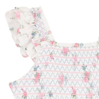Rare Editions Big Kid Girls Sleeveless Ruffled Floral Maxi Dress