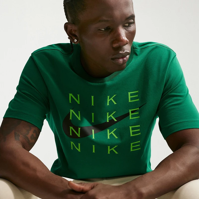 Nike Swoosh Mens Crew Neck Short Sleeve Classic Fit Graphic T-Shirt