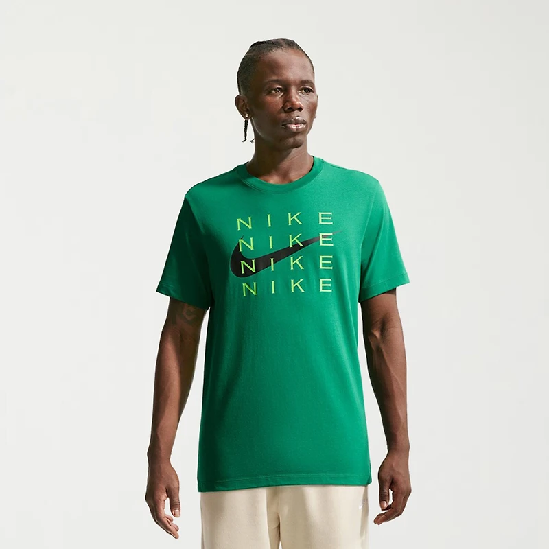 Nike Swoosh Mens Crew Neck Short Sleeve Classic Fit Graphic T-Shirt
