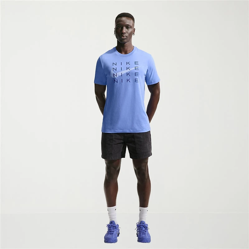 Nike Swoosh Mens Crew Neck Short Sleeve Classic Fit Graphic T-Shirt