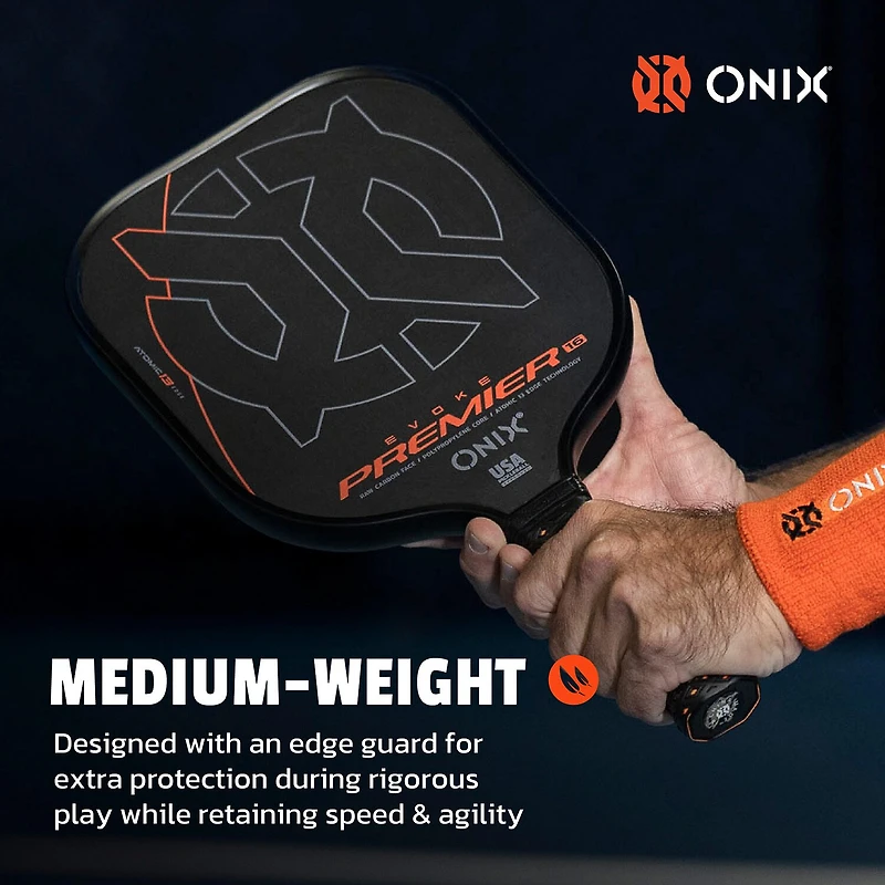 ONIX™ Premier Raw Carbon Pickleball Paddle Sports Game