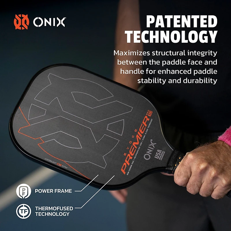 ONIX™ Premier Raw Carbon Pickleball Paddle Sports Game